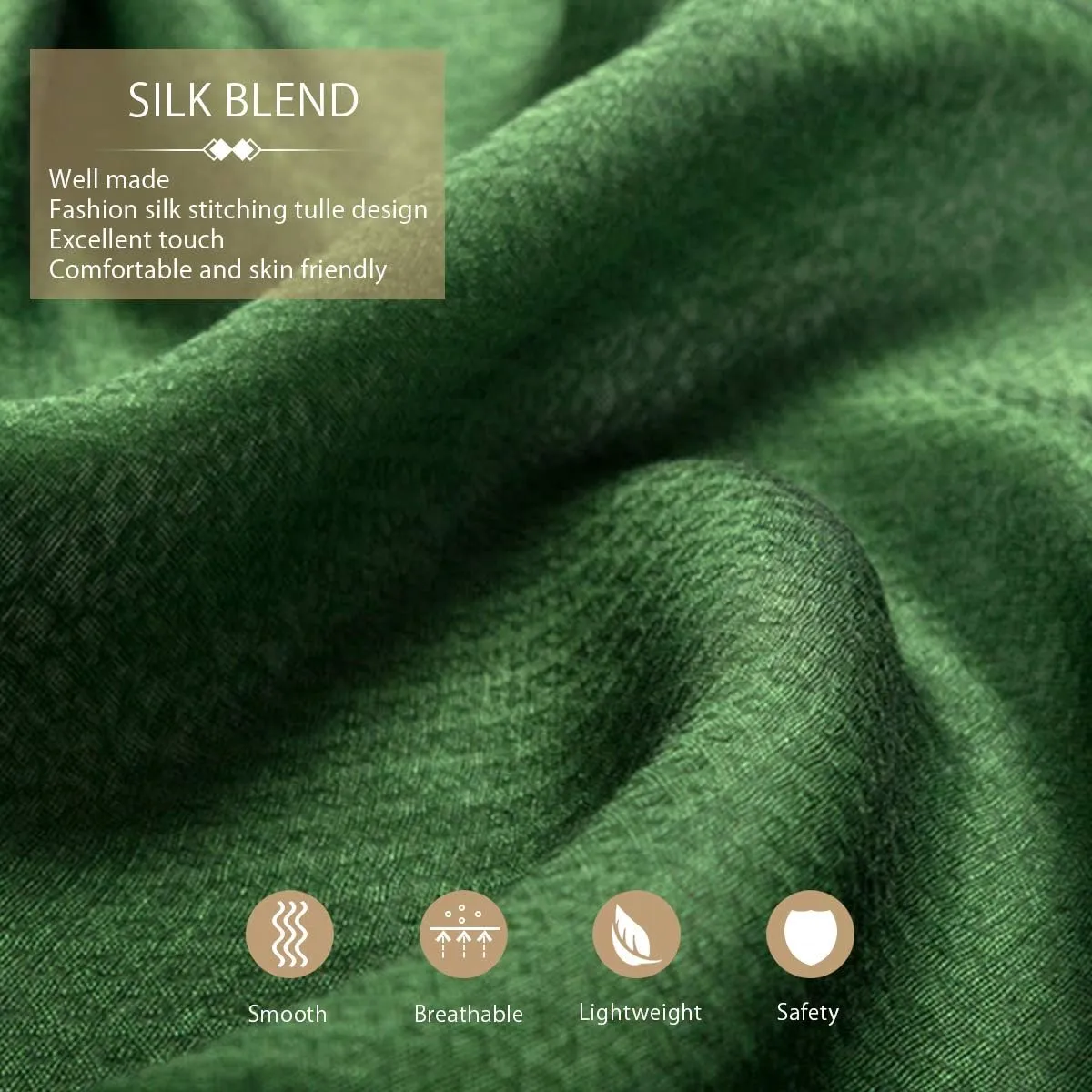 Spring New Silk Scarf Chiffon Scarf Women Solid Color Bead Scarf Silk Stitching Tulle Design Sun Protection Shawl