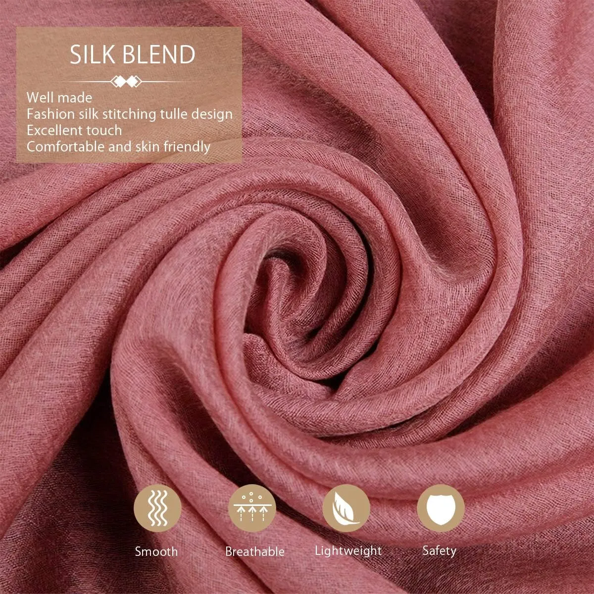 Spring New Silk Scarf Chiffon Scarf Women Solid Color Bead Scarf Silk Stitching Tulle Design Sun Protection Shawl