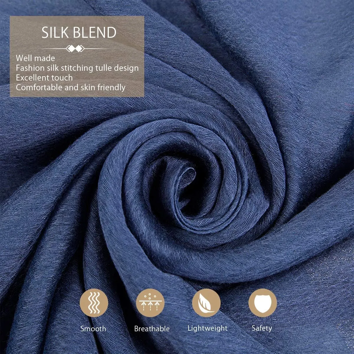 Spring New Silk Scarf Chiffon Scarf Women Solid Color Bead Scarf Silk Stitching Tulle Design Sun Protection Shawl