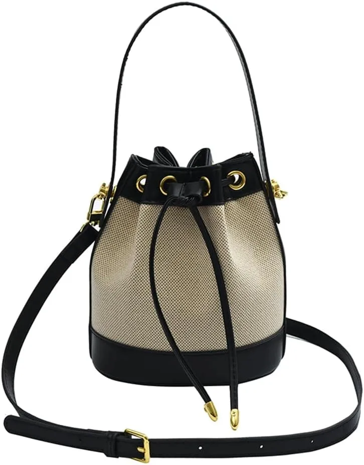 Straw Bucket Bag Summer Beach Bag Woven Crossbody Bag Satchel Handbag Hobo Bag Clutch Bag for Vacation Wedding Party