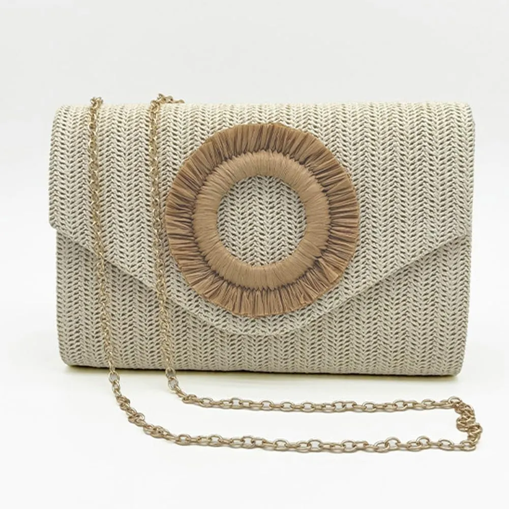 Straw Clutch Purse for Women Summer Beach Handmade Bag Evening Clutch Handbags for Formal Party Wedding 2025