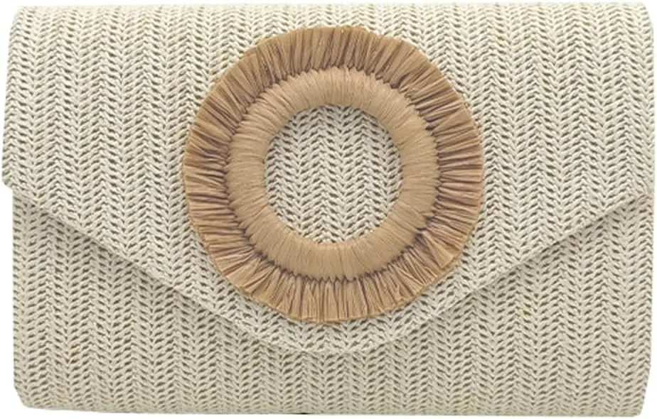 Straw Clutch Purse for Women Summer Beach Handmade Bag Evening Clutch Handbags for Formal Party Wedding 2025