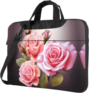 Sunflowers On Blue Sky Print Laptop Bag Neoprene Notebook Computer Messenger Briefcase Cover Pouch Sleeve W/Adjustable Strap
