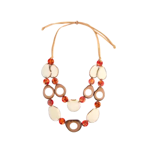 Tagua Women's Danna Poppy Coral Necklace