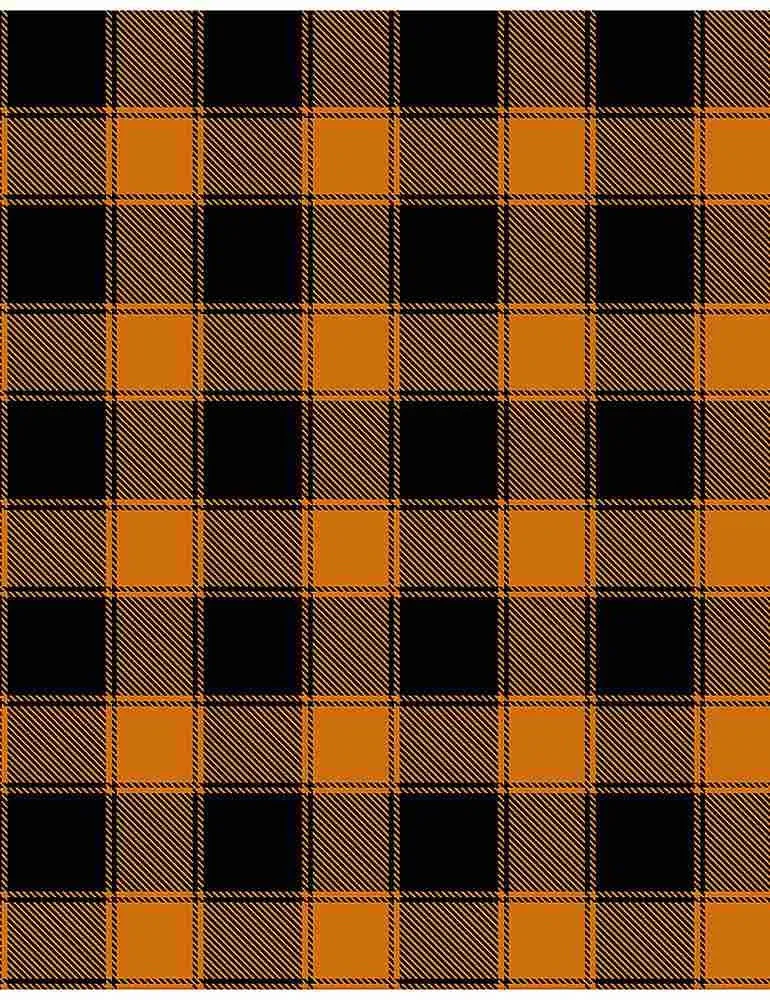 Timeless Treasures Pumpkin Buffalo Check