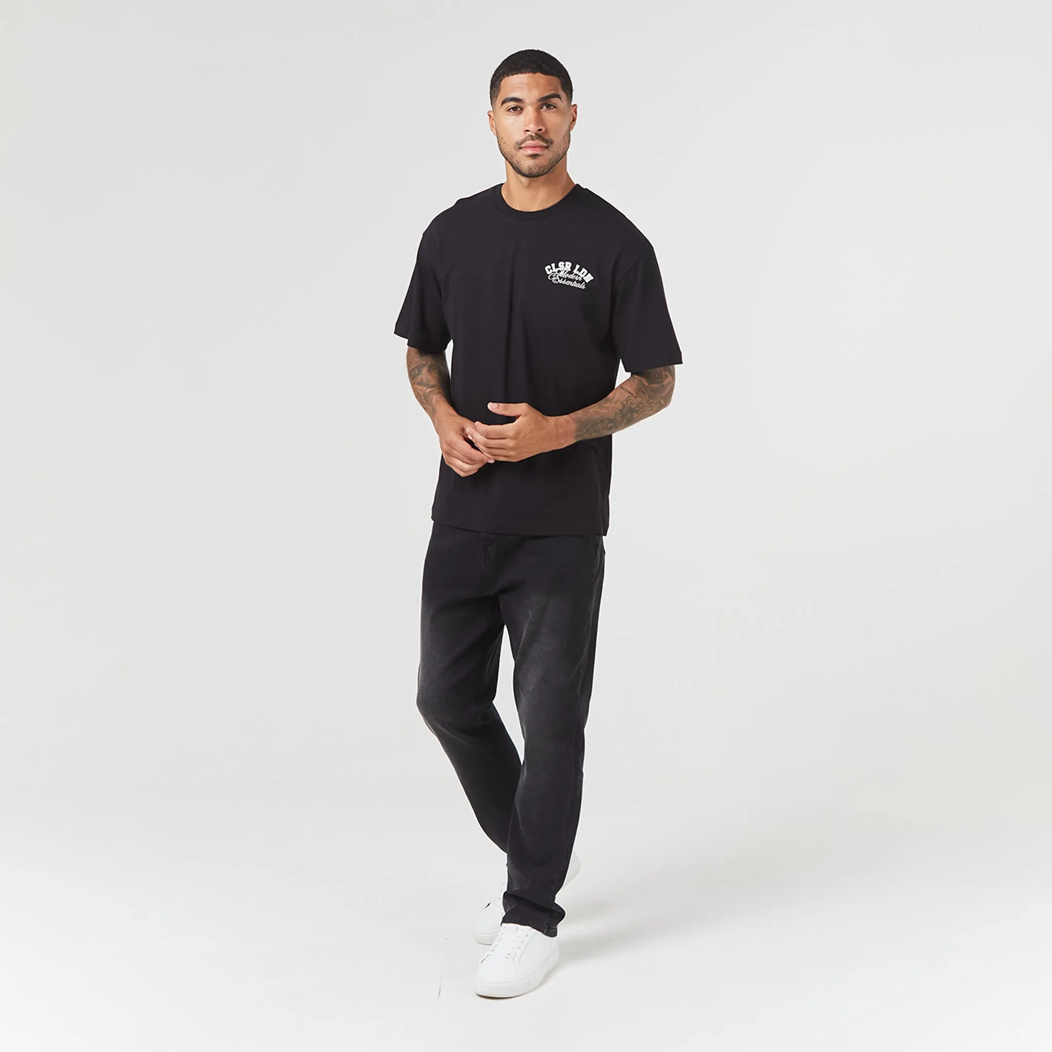 Varsity Back Logo T-Shirt | Black