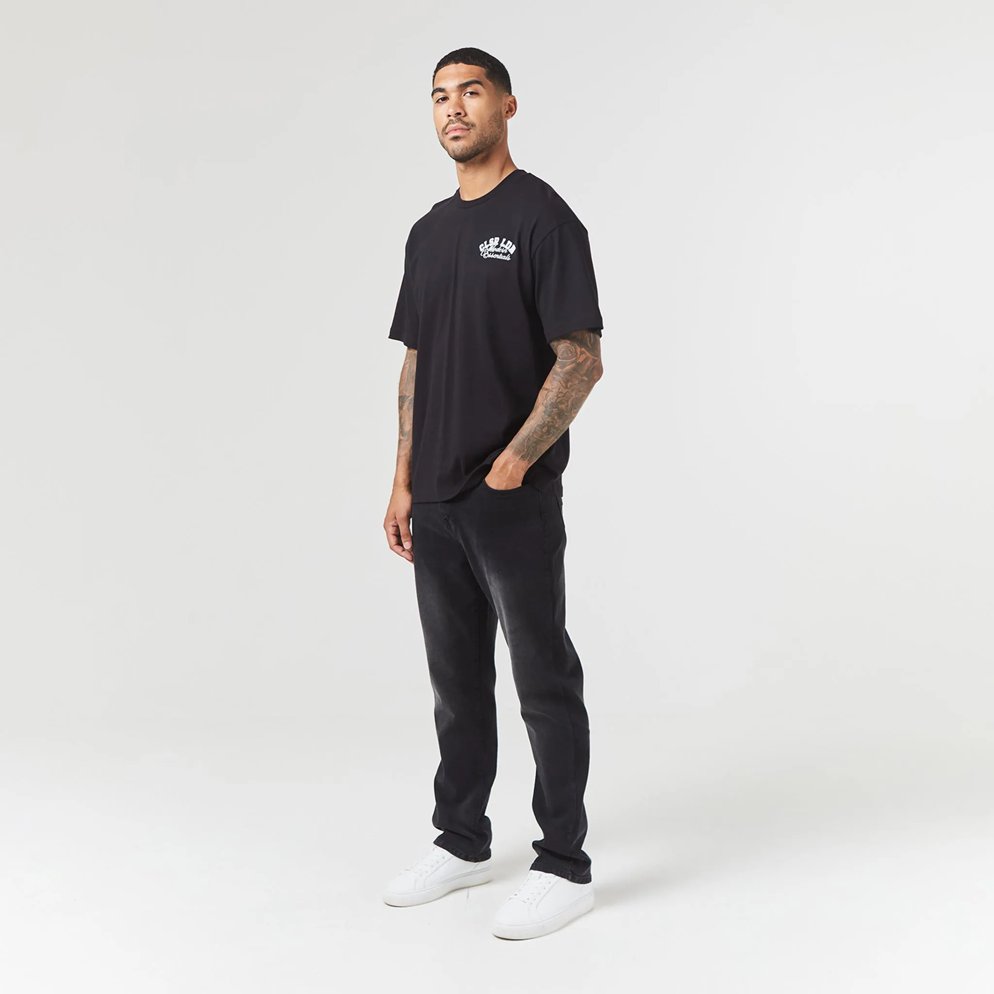 Varsity Back Logo T-Shirt | Black