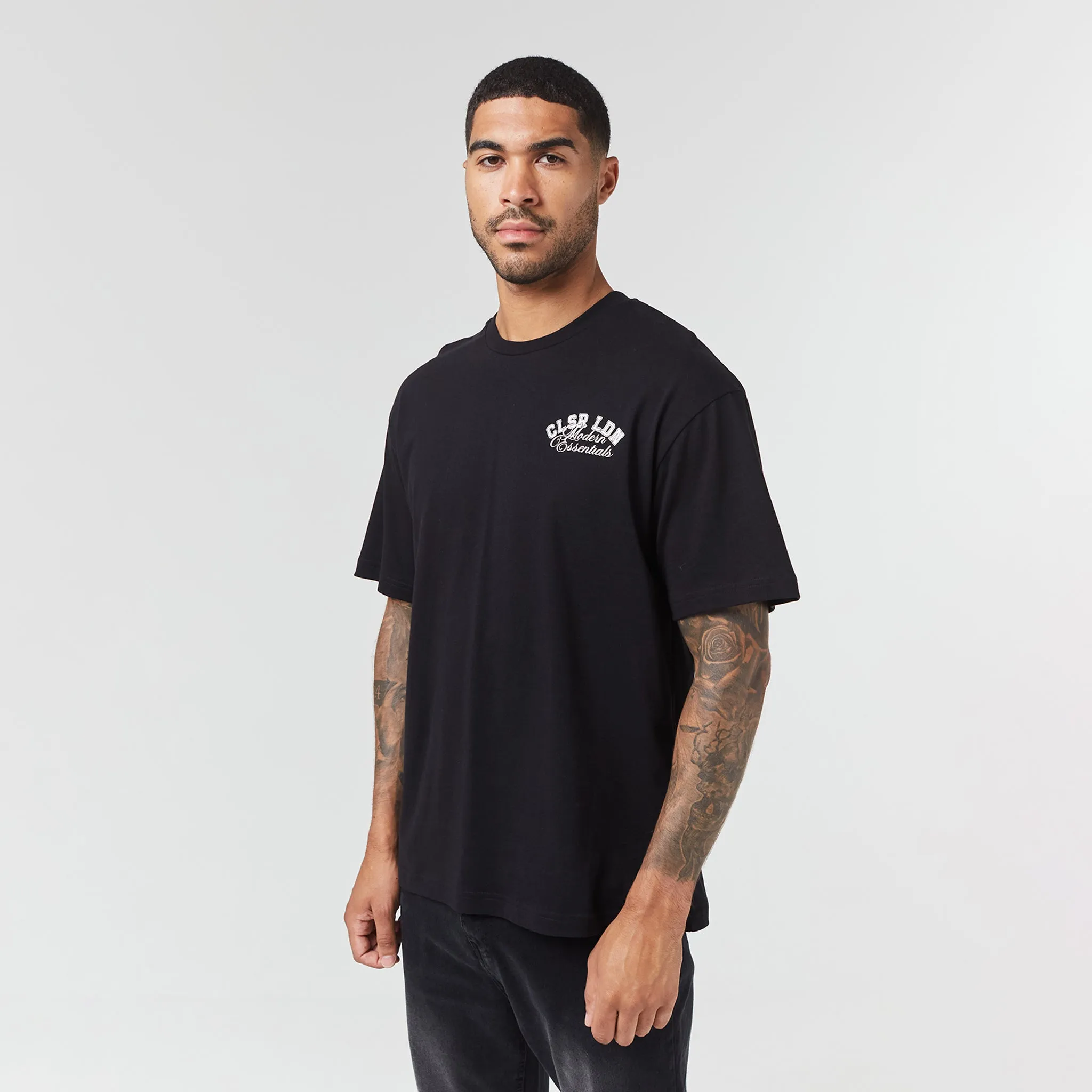 Varsity Back Logo T-Shirt | Black