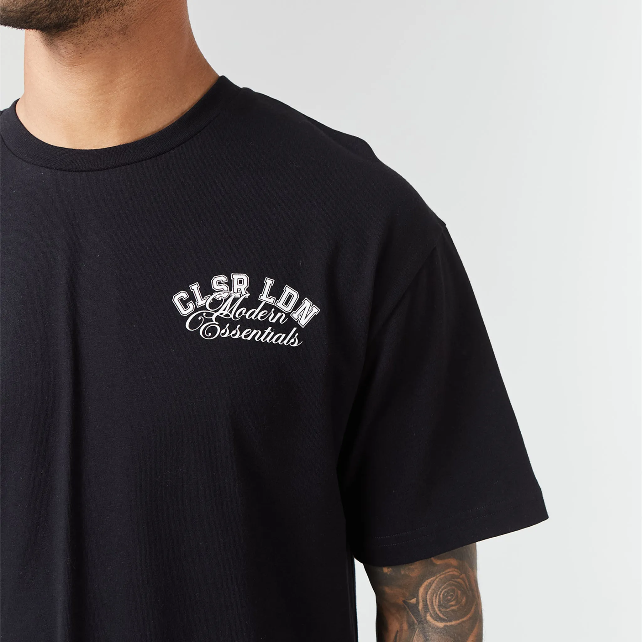 Varsity Back Logo T-Shirt | Black