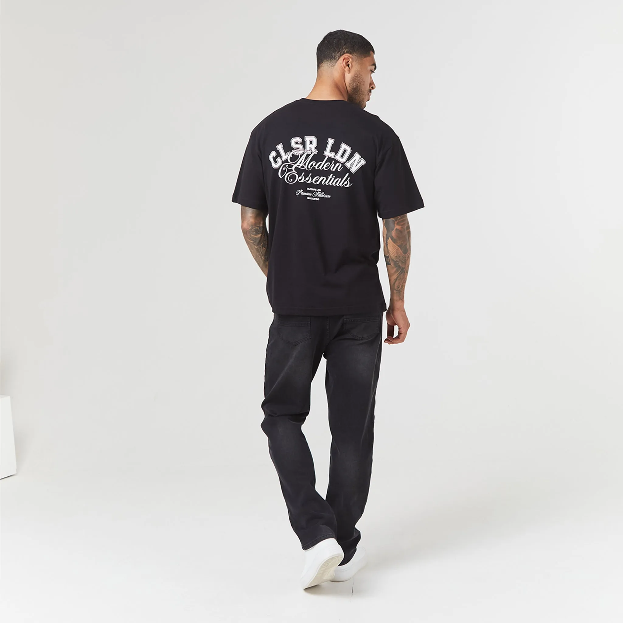 Varsity Back Logo T-Shirt | Black