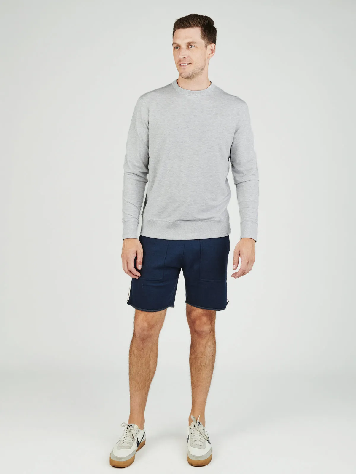Varsity Brushed Short Stripe