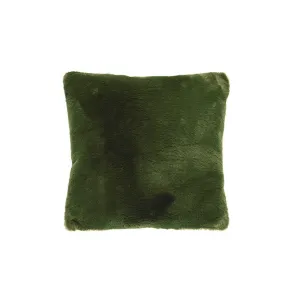 Walton & Co 43cm Olive Luxe Faux Fur Cushion