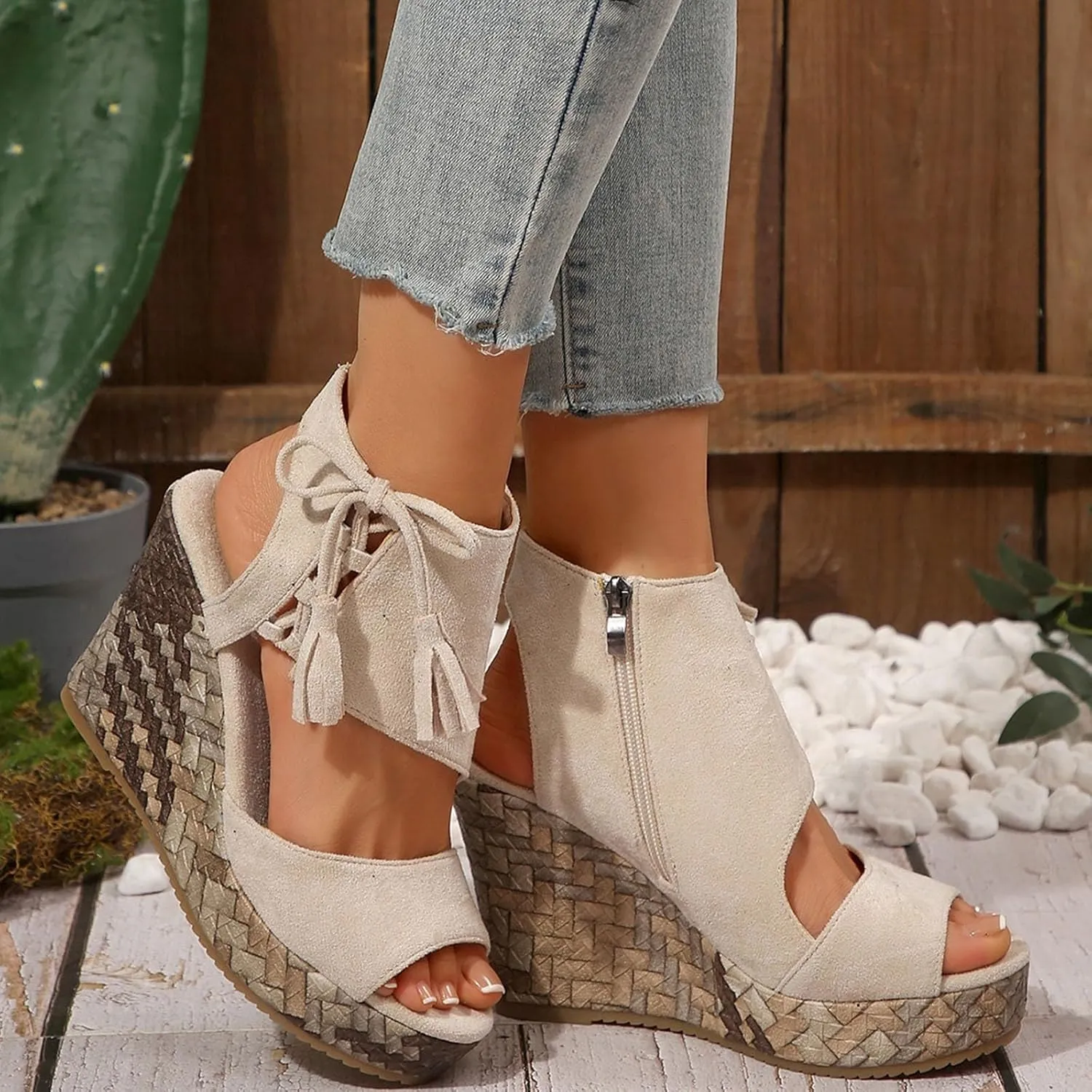 Wedge Sandals for Women Casual Orthopedic Wedge Sandal for Women 2025 Espadrilles Sandals Fashion Trendy Comfortable Platform Wedges Summer Open Toe Shoes Fashion High Heels Sandal 2025