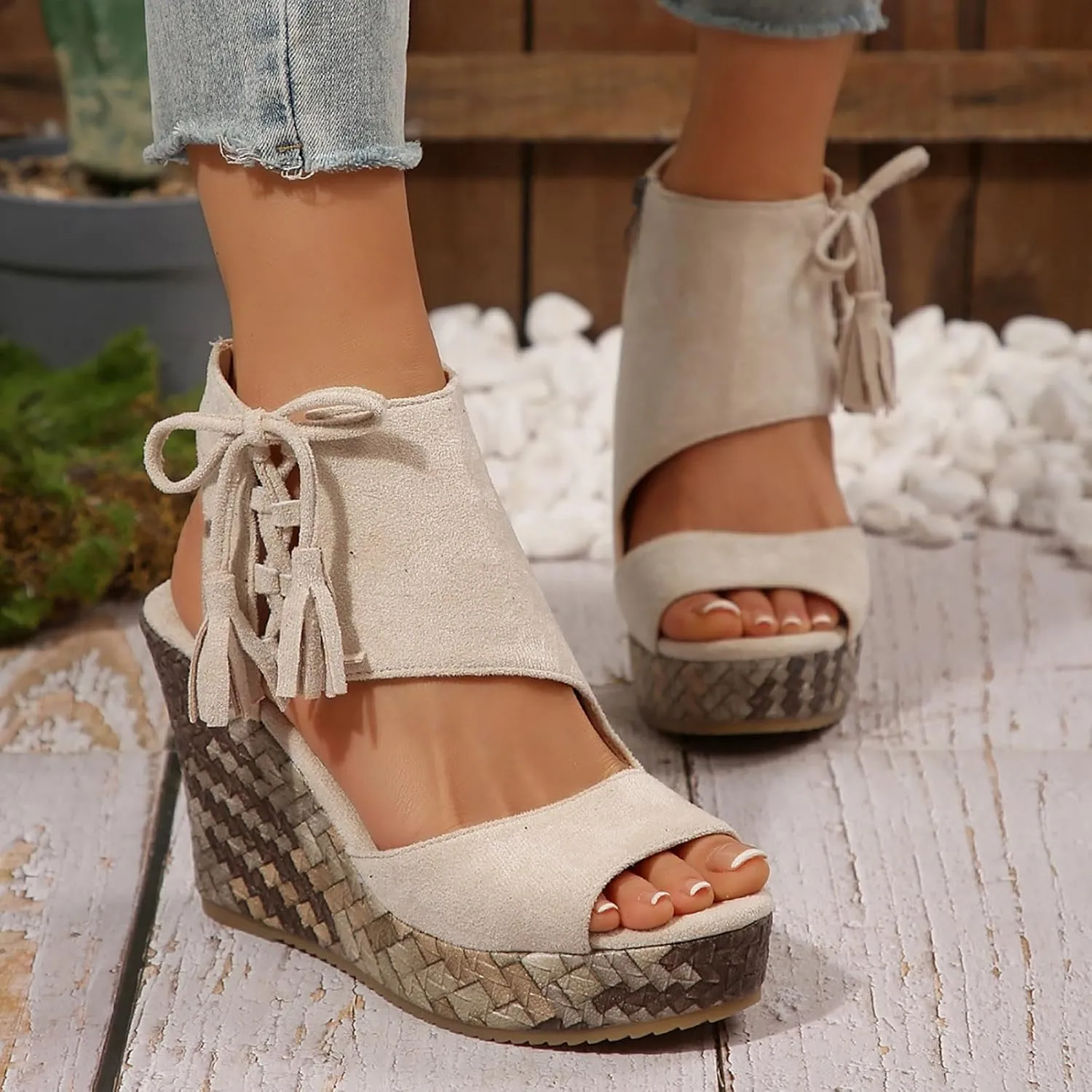 Wedge Sandals for Women Casual Orthopedic Wedge Sandal for Women 2025 Espadrilles Sandals Fashion Trendy Comfortable Platform Wedges Summer Open Toe Shoes Fashion High Heels Sandal 2025