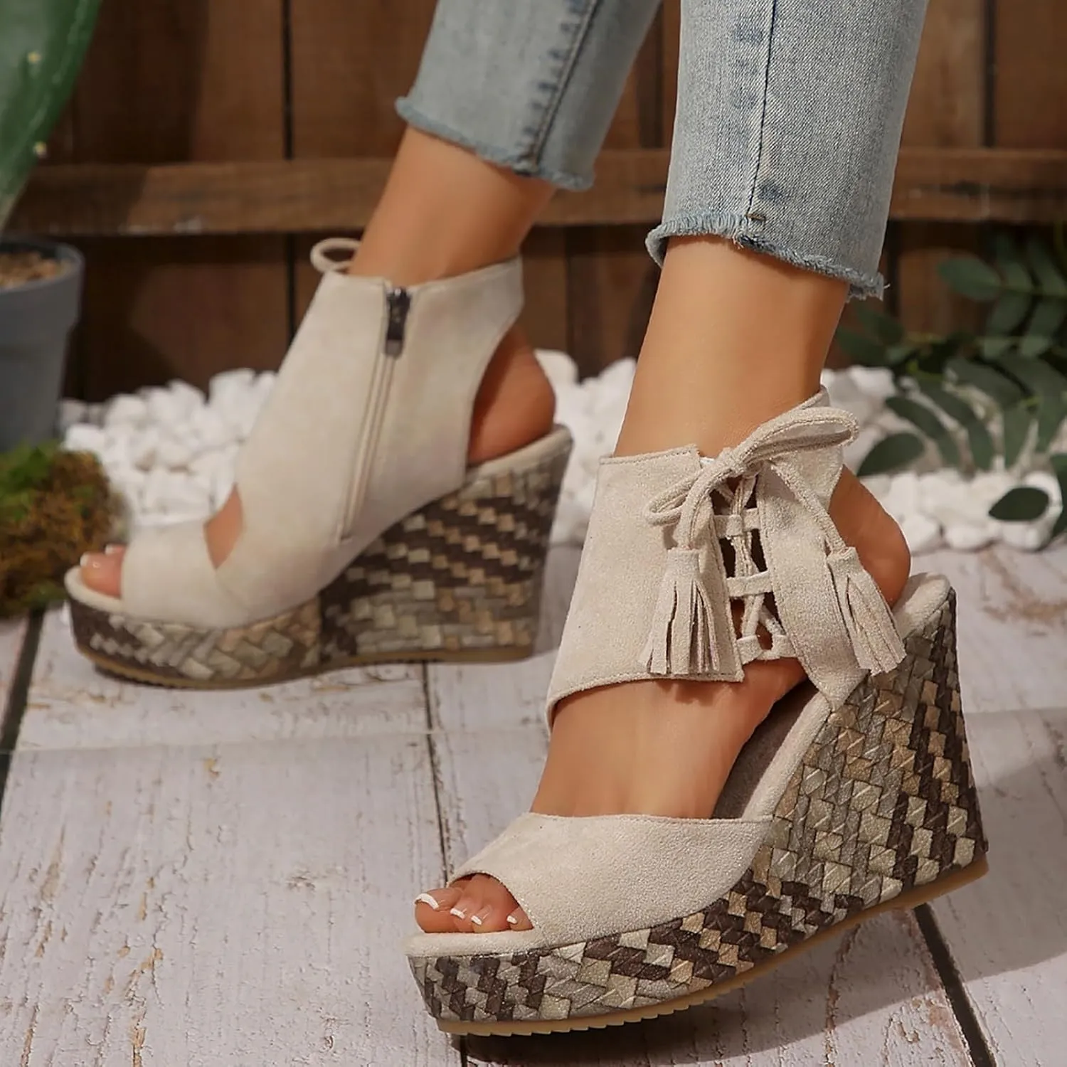 Wedge Sandals for Women Casual Orthopedic Wedge Sandal for Women 2025 Espadrilles Sandals Fashion Trendy Comfortable Platform Wedges Summer Open Toe Shoes Fashion High Heels Sandal 2025