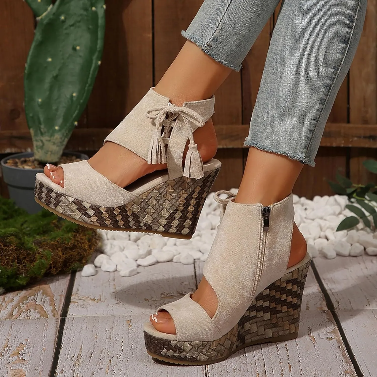 Wedge Sandals for Women Casual Orthopedic Wedge Sandal for Women 2025 Espadrilles Sandals Fashion Trendy Comfortable Platform Wedges Summer Open Toe Shoes Fashion High Heels Sandal 2025