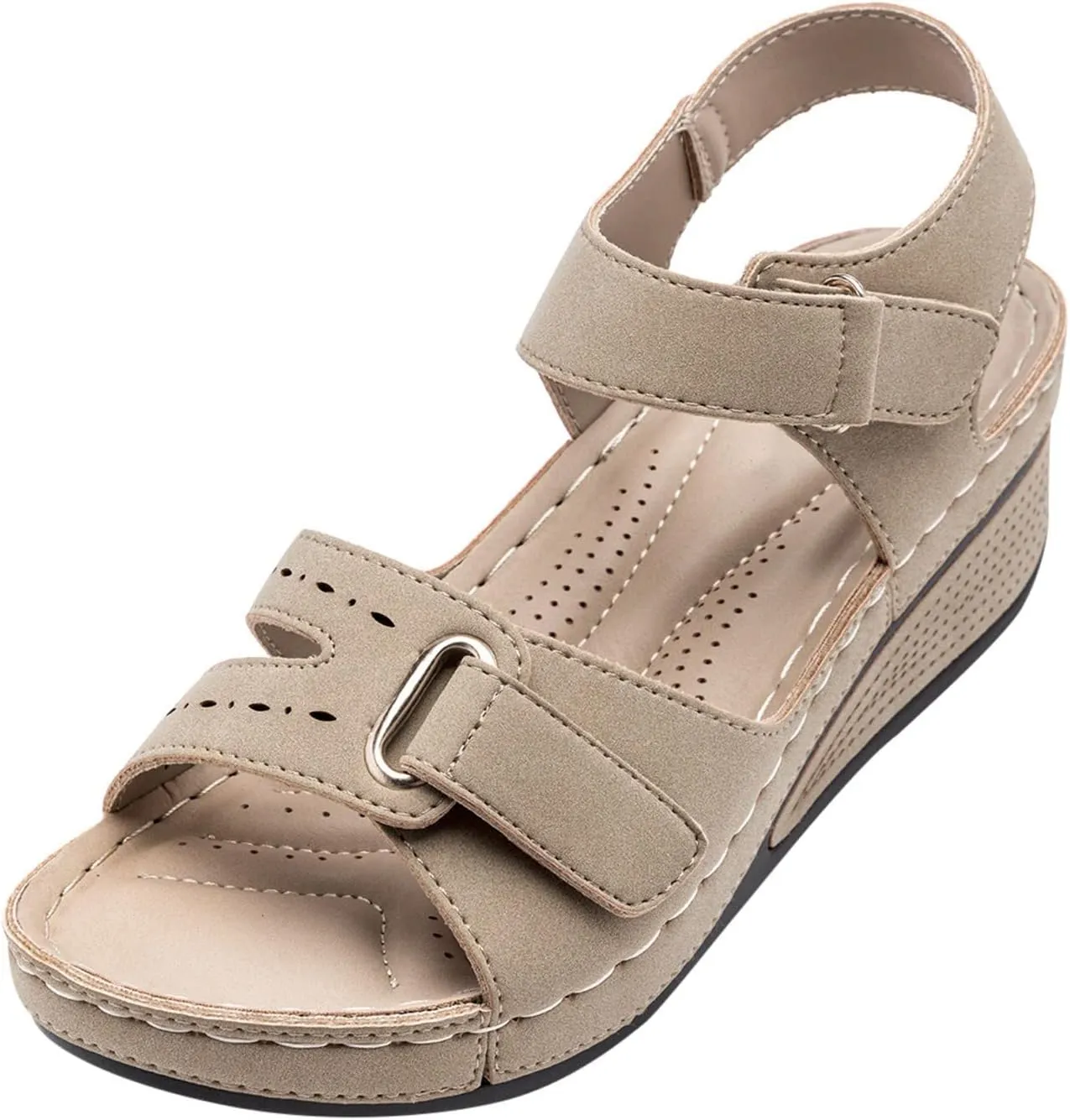 Wedge Sandals for Women Open Toe Platform Comfortable Wedges Sandal Ankle Strap Orthopedic Summer Walking Shoes
