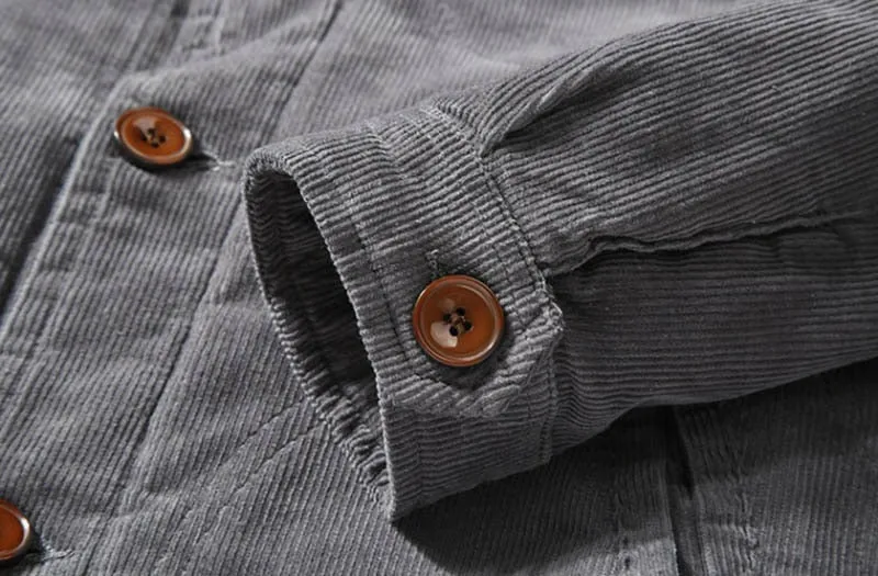 West Louis New Trend Fur Lining Corduroy Jacket