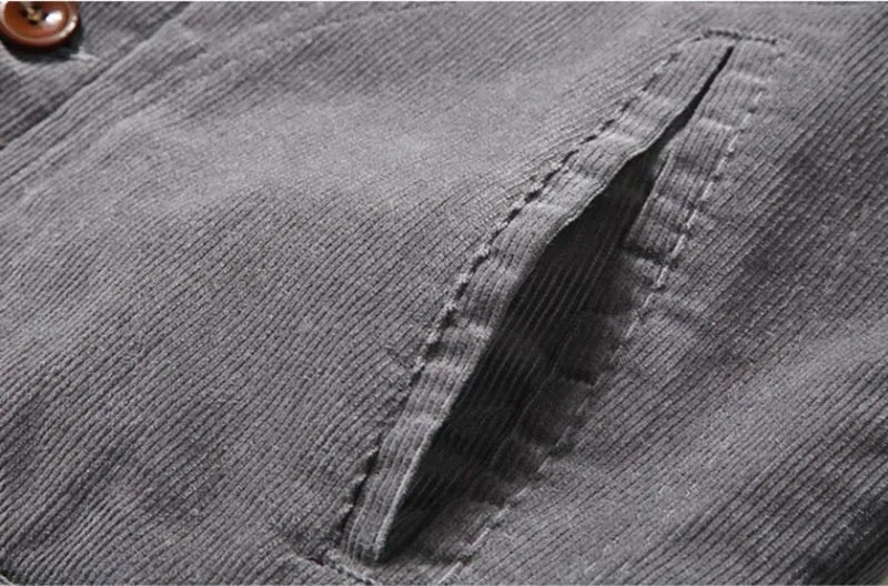 West Louis New Trend Fur Lining Corduroy Jacket