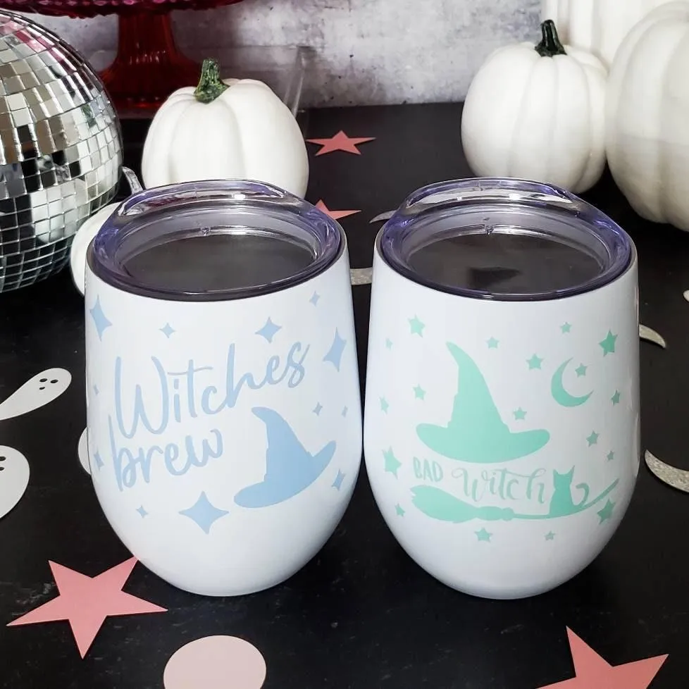 Witches Brew Pastel Halloween Wine Tumbler by Salt and Sparkle