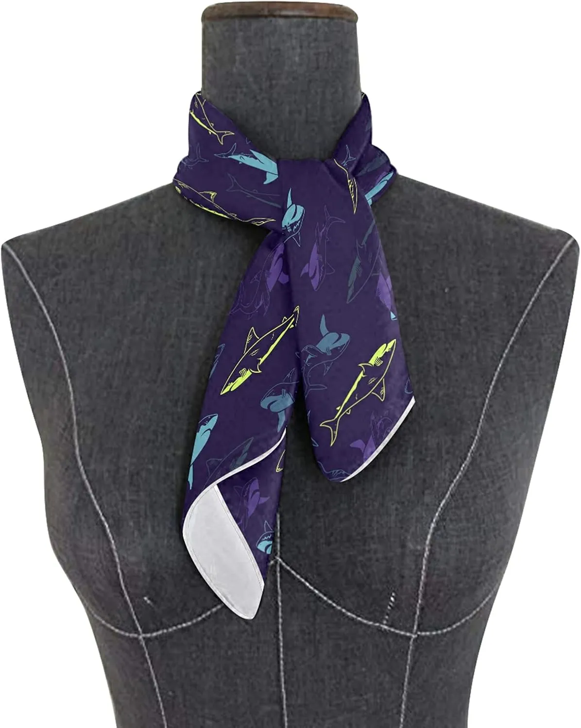 Women Silk Scarf Hair Wrap Shawl Chiffon Stole Square Scarves Headscarf