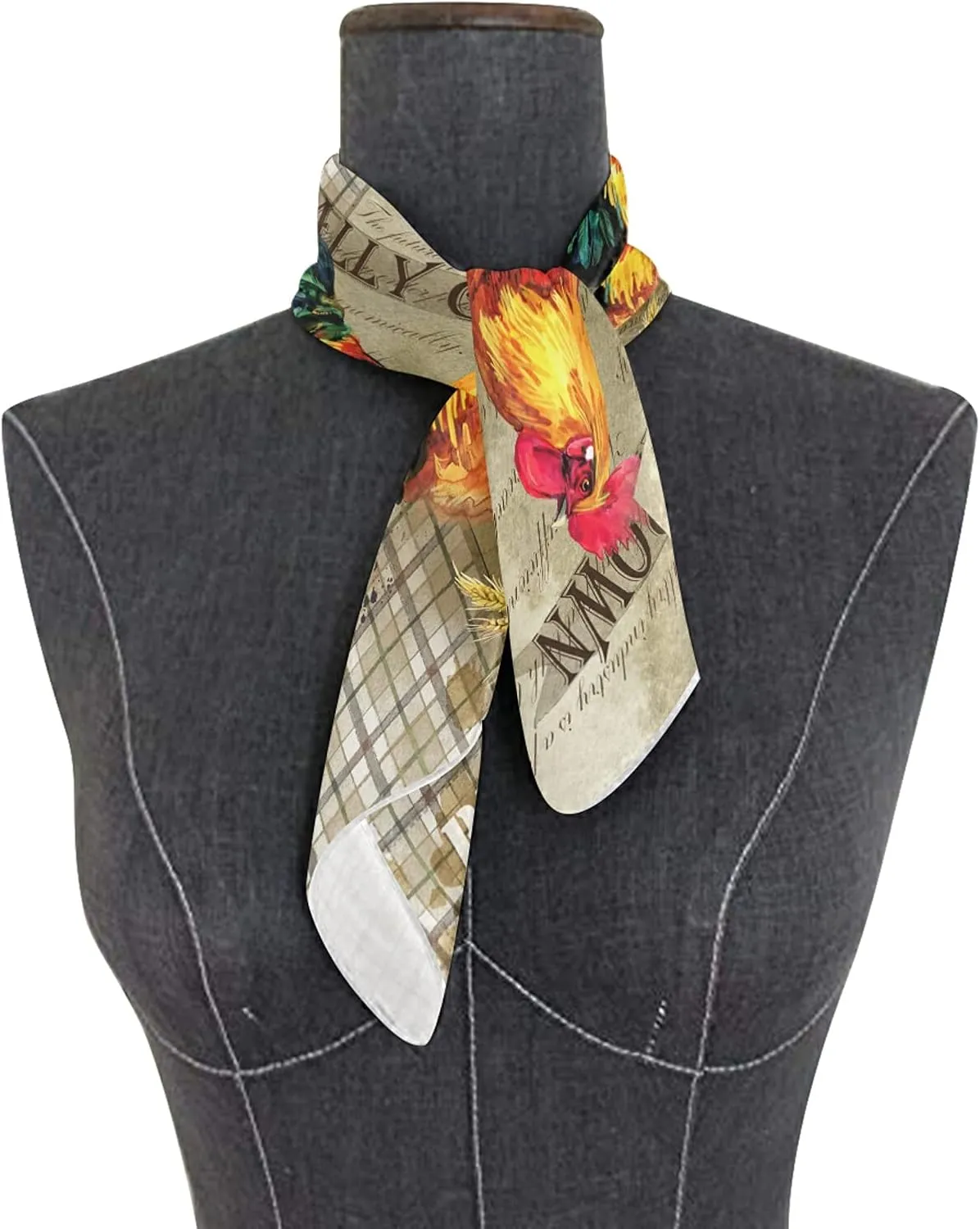 Women Silk Scarf Hair Wrap Shawl Chiffon Stole Square Scarves Headscarf