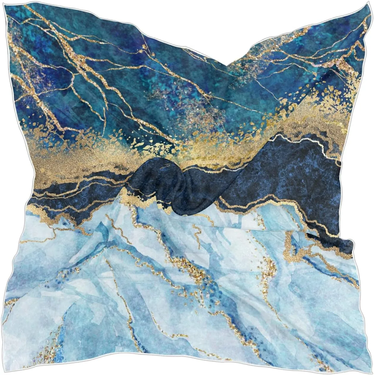 Women Silk Scarf Hair Wrap Shawl Chiffon Stole Square Scarves Headscarf