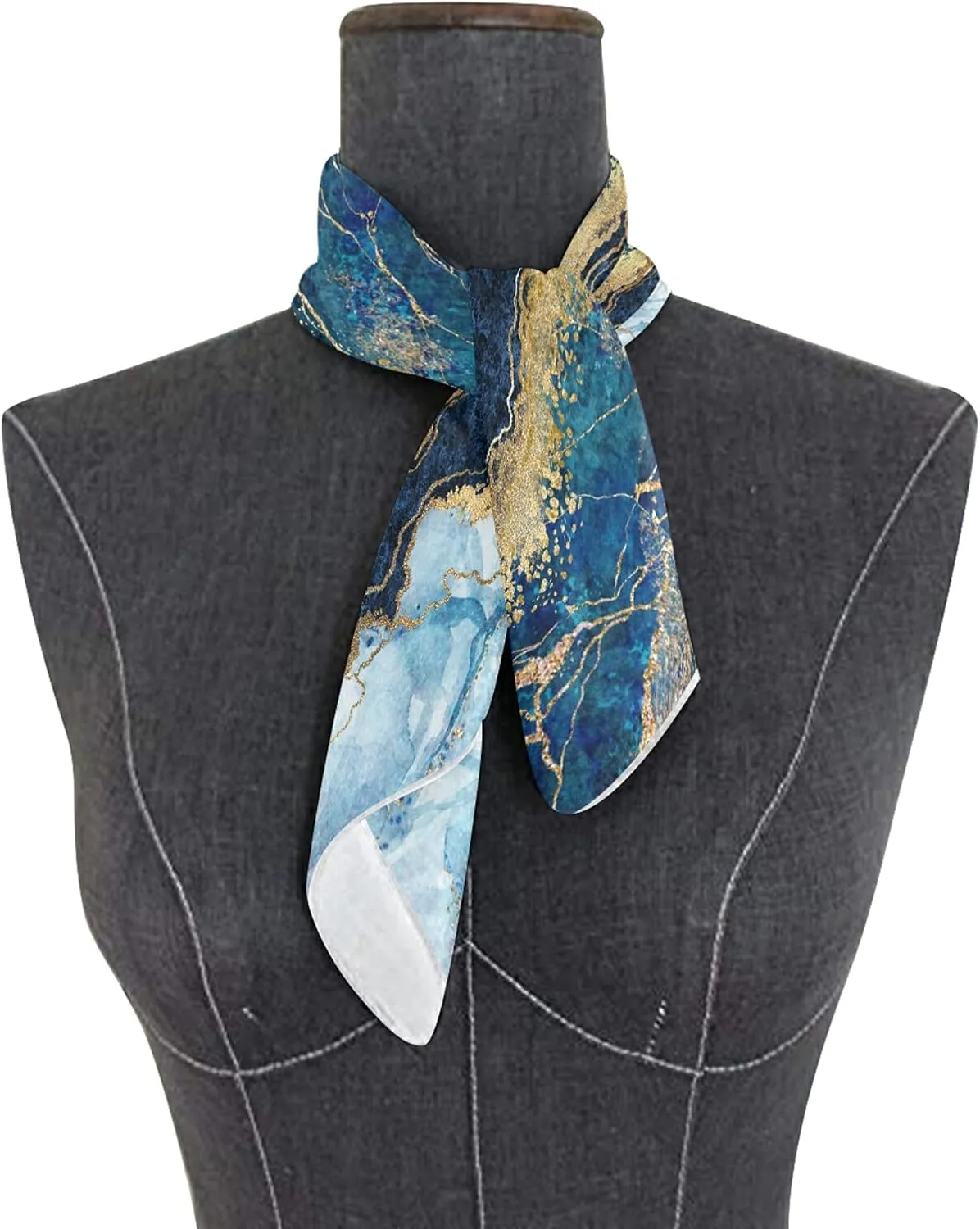 Women Silk Scarf Hair Wrap Shawl Chiffon Stole Square Scarves Headscarf