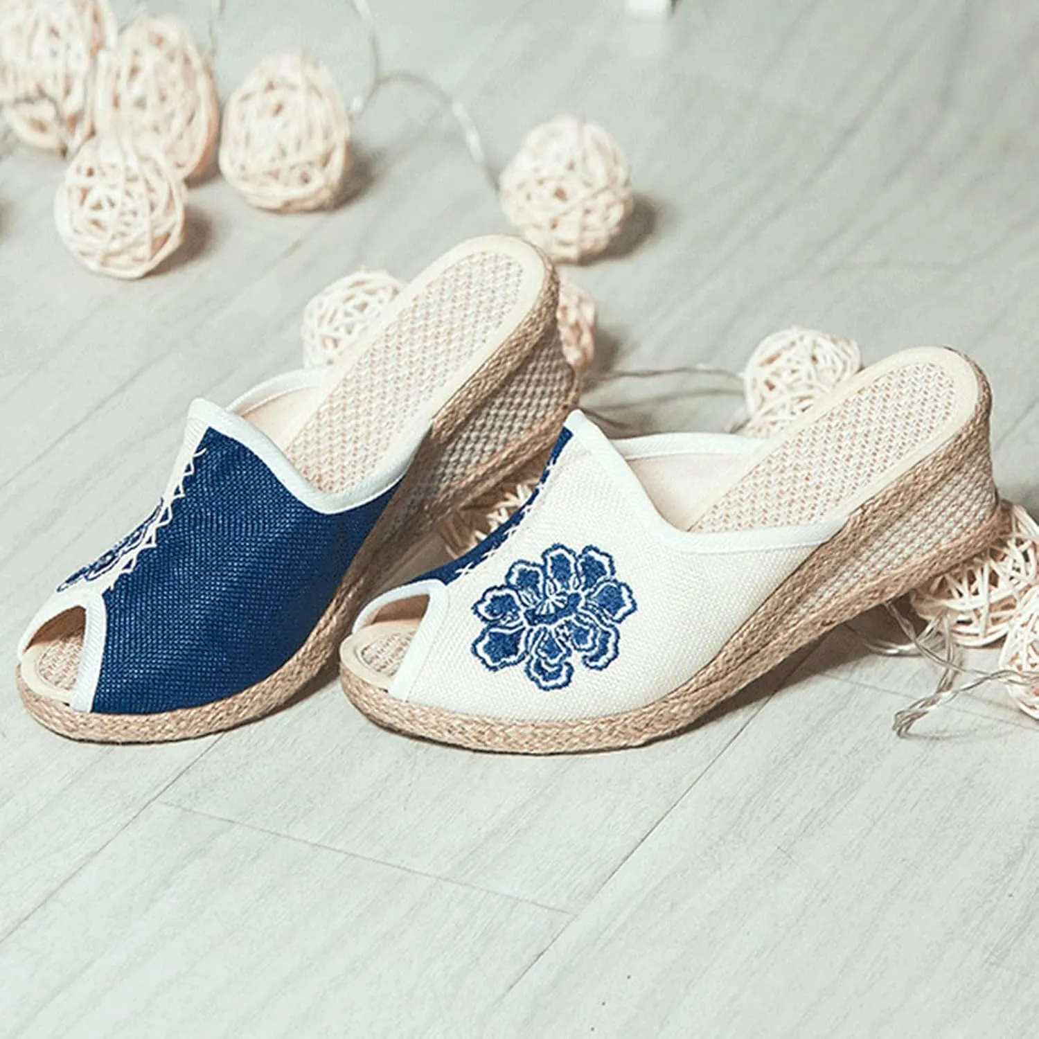 Women's Elegant Thick Bottom Sandals Summer Low Wedges Womens Comfortable Open Toe Sandal Orthopedic Sandals