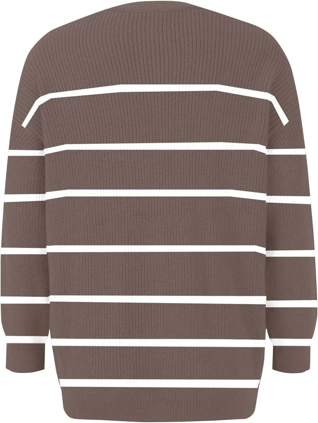 Women's Long Sleeve Knit Sweater Open Front Cardigan Casual Button Down Loose Knit Outerwear Fall Winter Trendy Coat