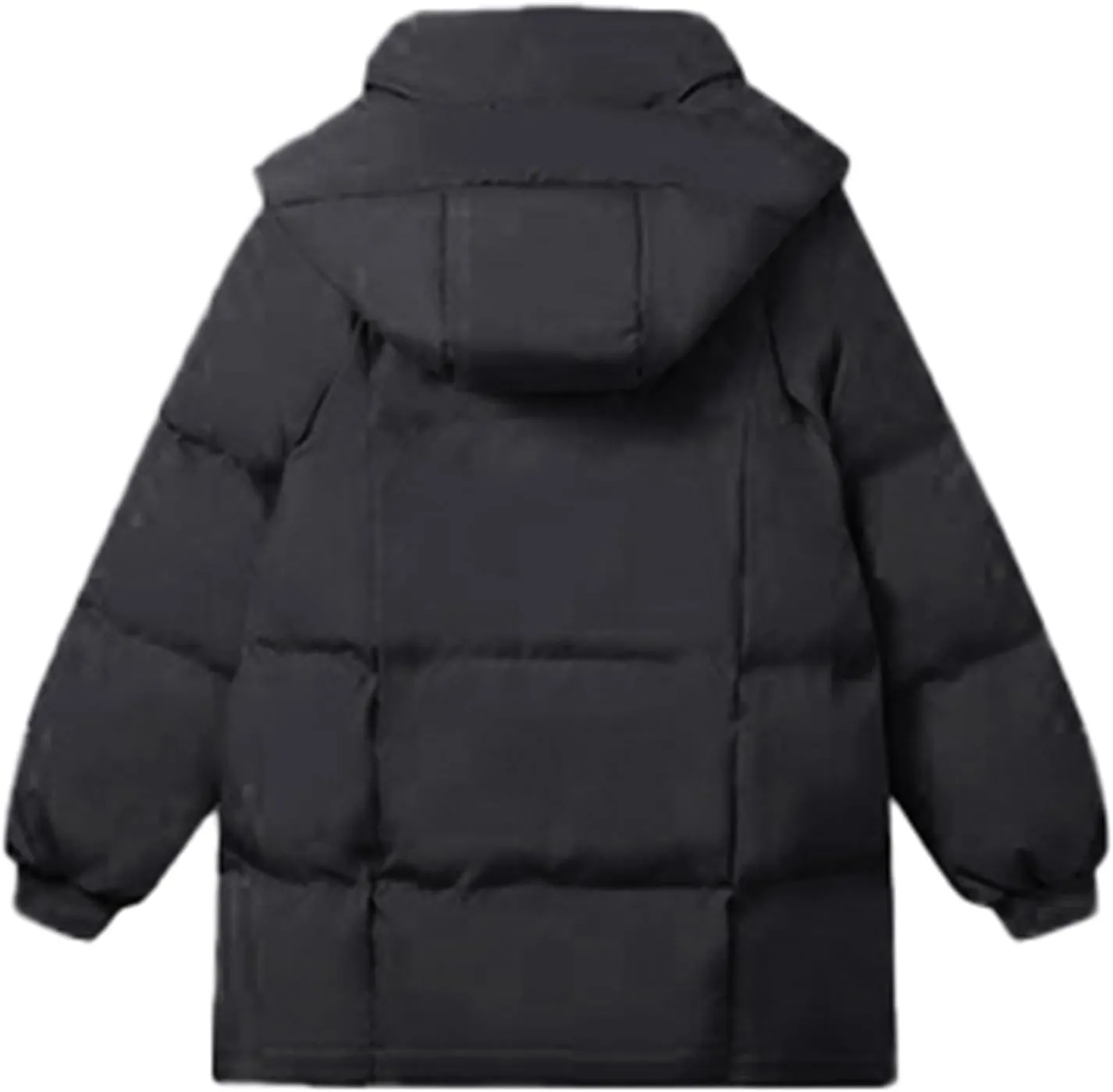 Women's Puffer Jacket Lightweight Quilted Down Jackets Oversized Mid Length Thickened Hoodie Winter Coat with Pockets