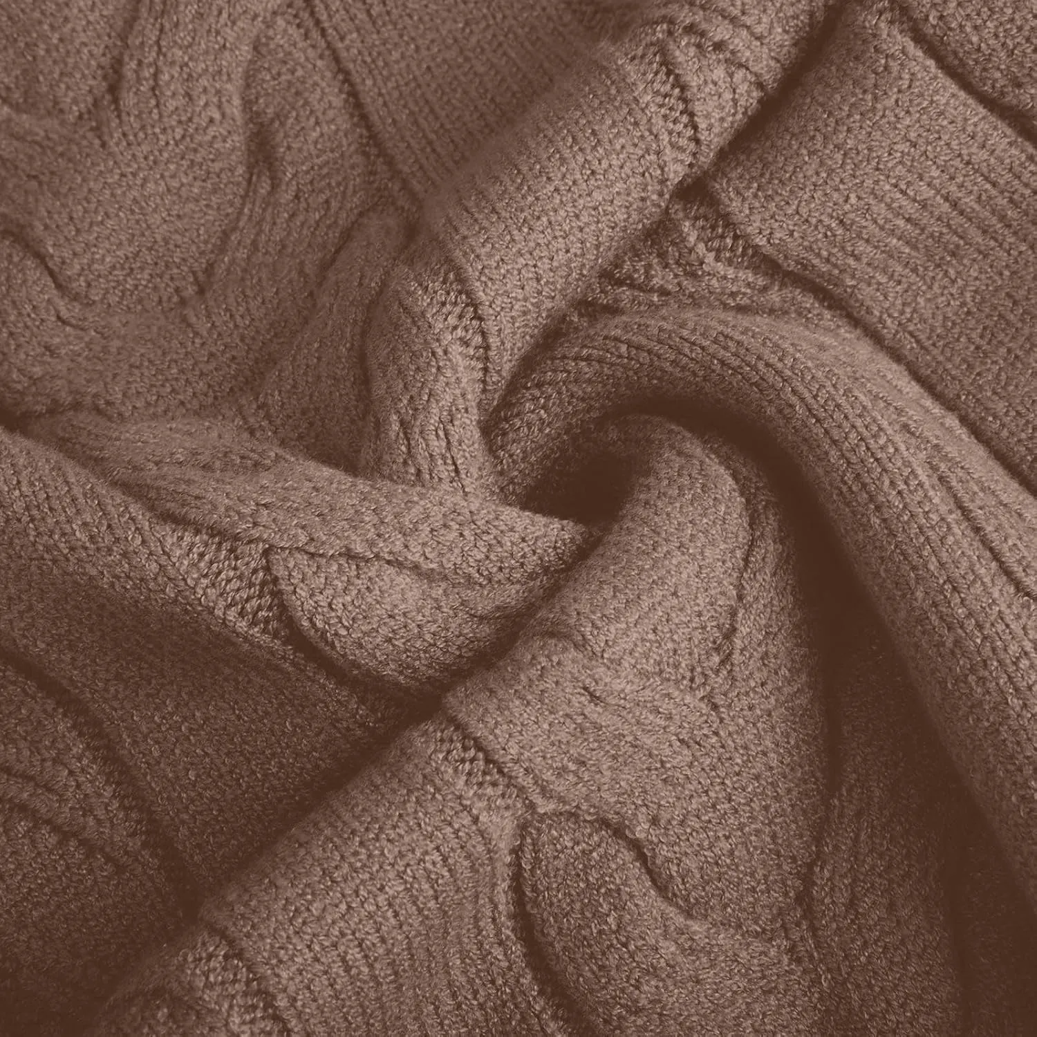 Women's Turtleneck Sweaters Fashion Long Sleeves Ribbed Knit Pullover Loose Casual Knitwear Fall Going Out Tops