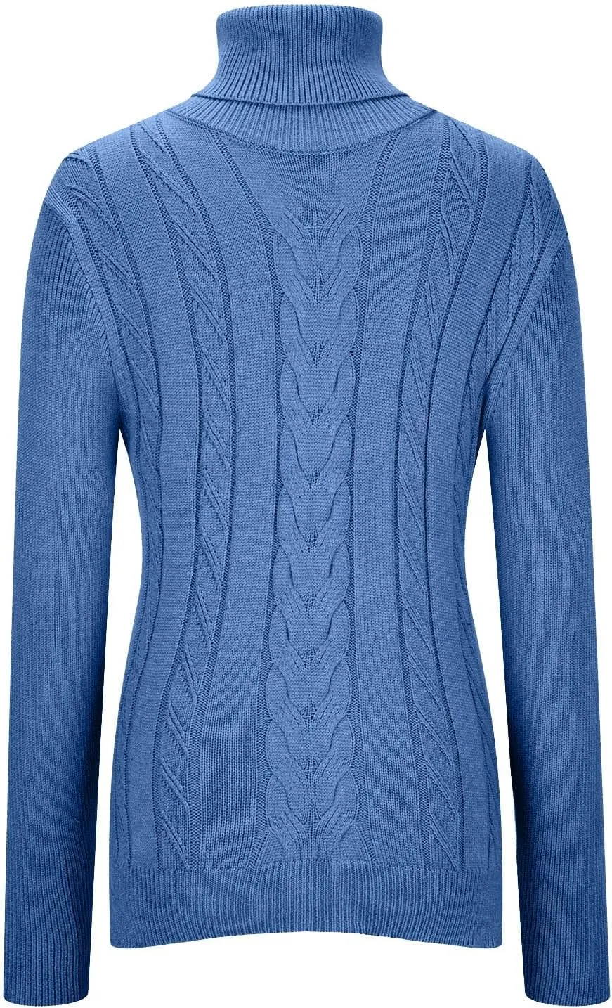 Women's Turtleneck Sweaters Fashion Long Sleeves Ribbed Knit Pullover Loose Casual Knitwear Fall Going Out Tops