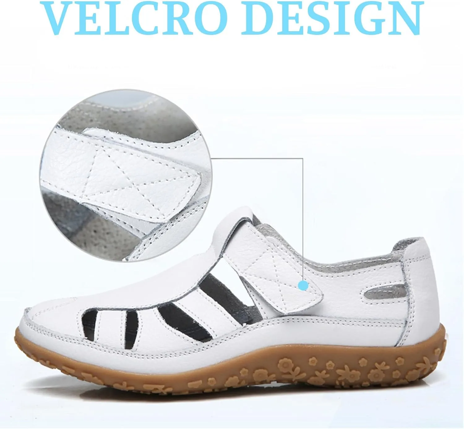 Women's Wedge Sandals Summer Dressy Closed Toe Hollow Out Bohemia Gladiator Shoes Comfortable Softsole Flat Beach Fisherman Sandals