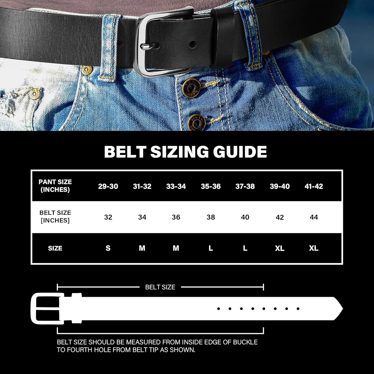Wrangler Men??s Full Grain Genuine Leather 35mm Thick Casual Belt for Jeans, Pants