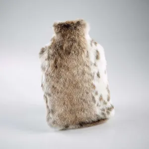 x2 Faux Fur Hot Water Bottles (THIS ONE   A SECOND COLOUR CHOICE) Tan Lynx by Katrina Hampton