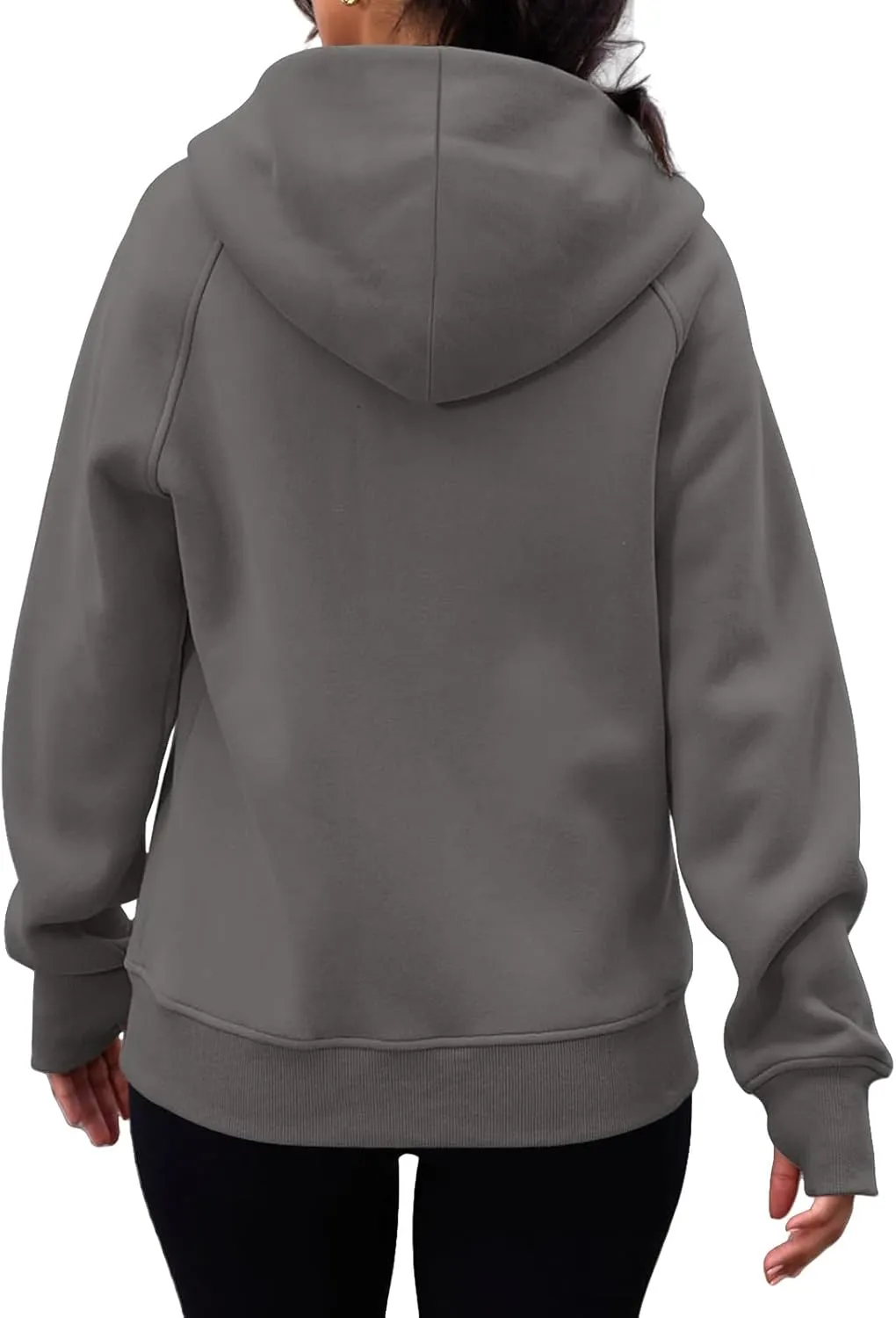 Zip Up Hoodies for Women Lightweigh Oversized Fleece Hoodie Jacket Long Sleeve Hooded Sweatshirt Fall Winter Clothes